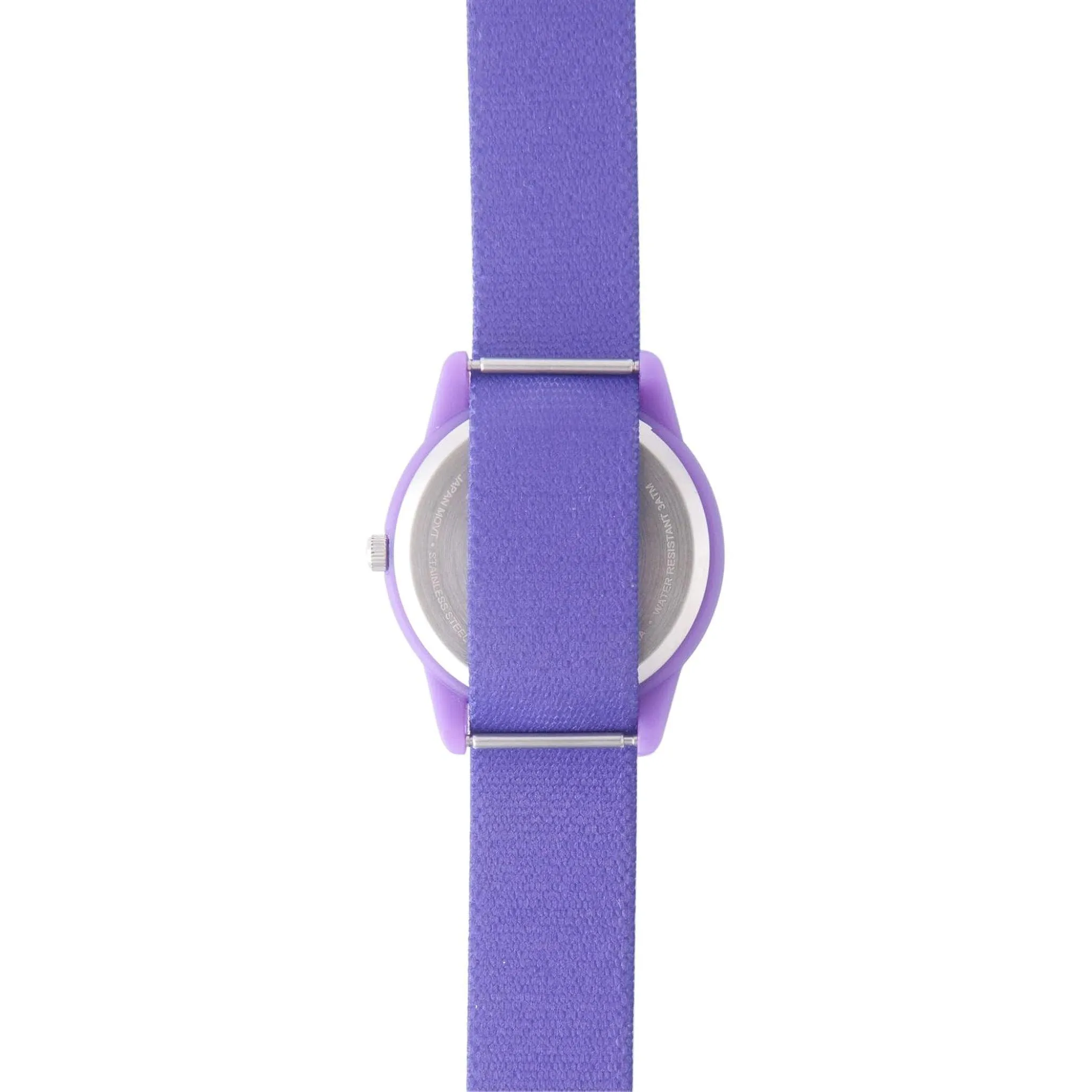 Disney Minnie Mouse Kids' Bezel Stainless Steel Time Teacher Analog Nylon Strap Watch