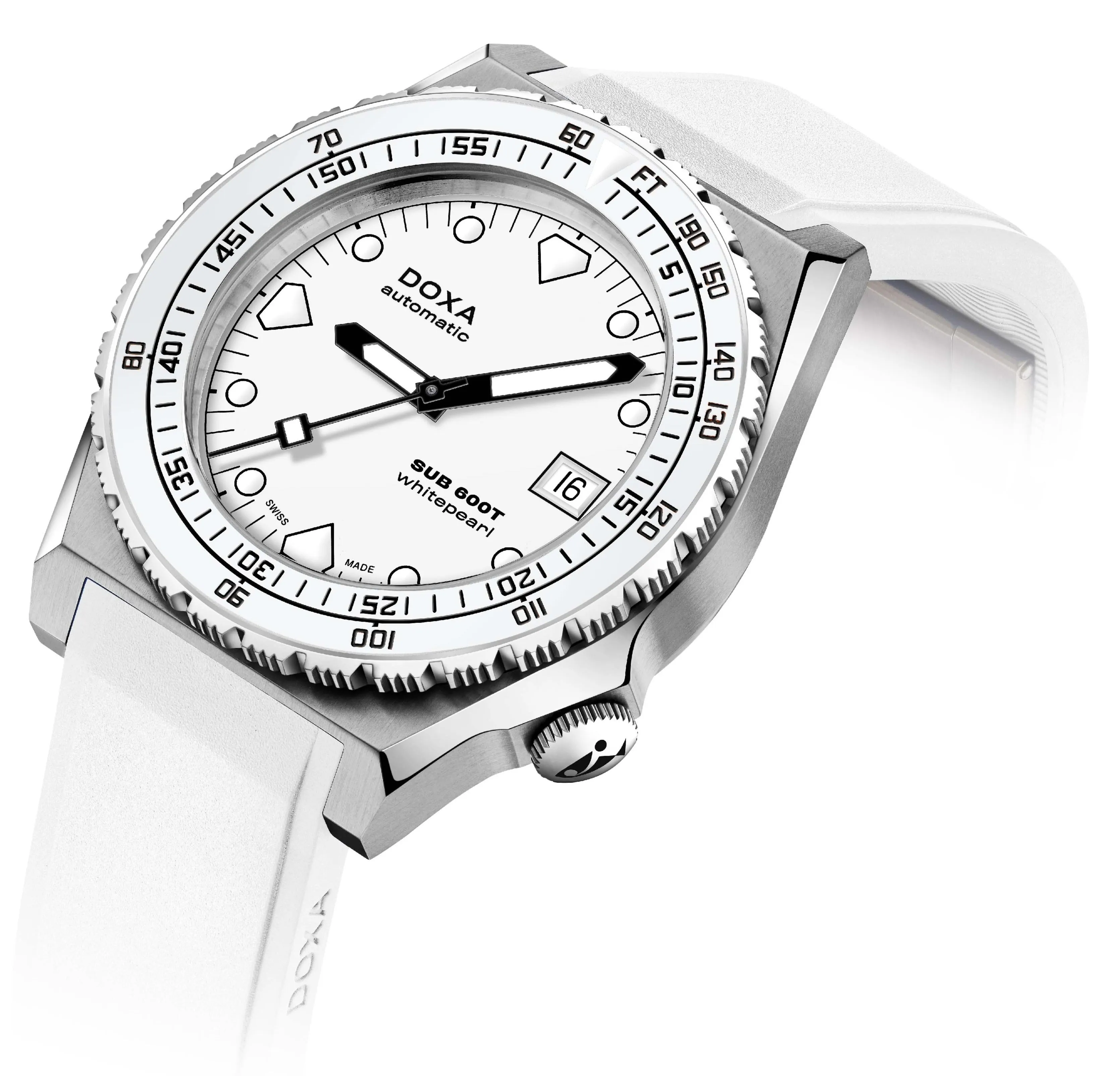 Doxa Watch SUB 600T Whitepearl Rubber
