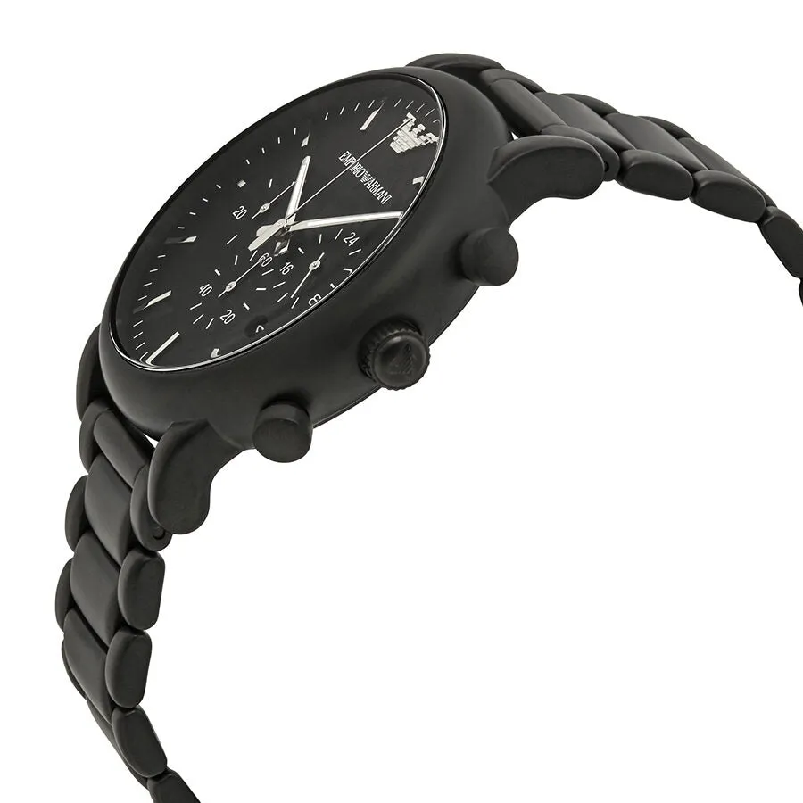 Emporio Armani Classic Black Dial Brushed Black Men's Watch AR1895