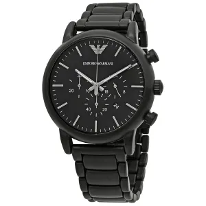 Emporio Armani Classic Black Dial Brushed Black Men's Watch AR1895