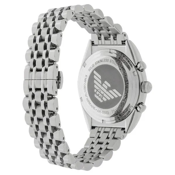 Emporio Armani Classic Black Dial Stainless Steel Chronograph Men's Watch AR0373