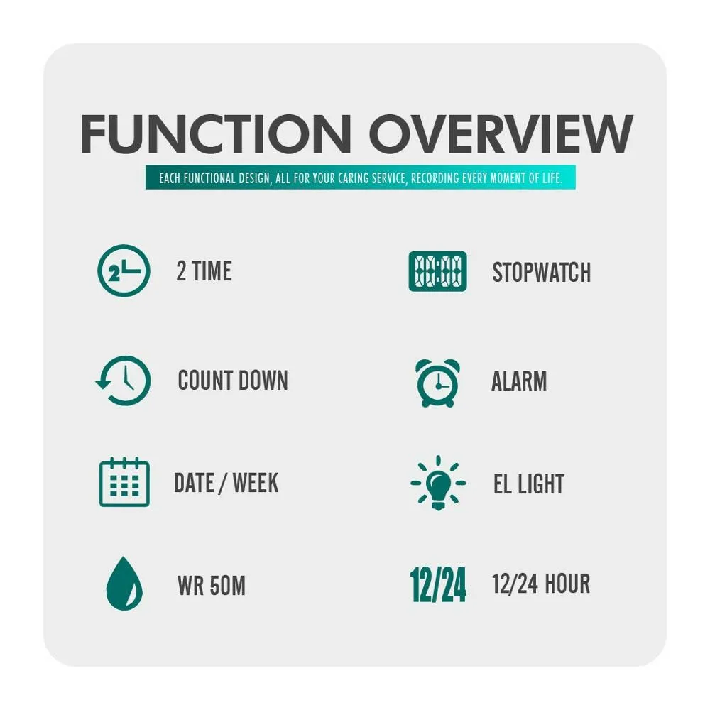 Fashion Men Sport Watch Luxury Watches Stopwatch Countdown Digital Watch 50Bar Waterproof Military Watch Clock For Mens