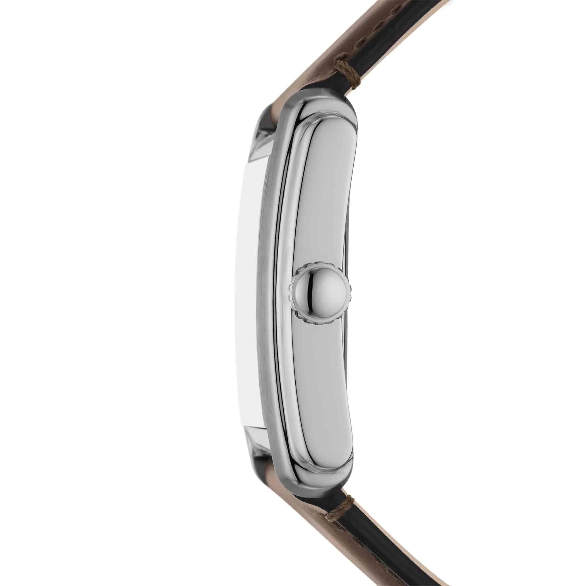 Fossil Analog Beige Dial Men's Watch-FS6012 Genuine Leather, Brown Strap