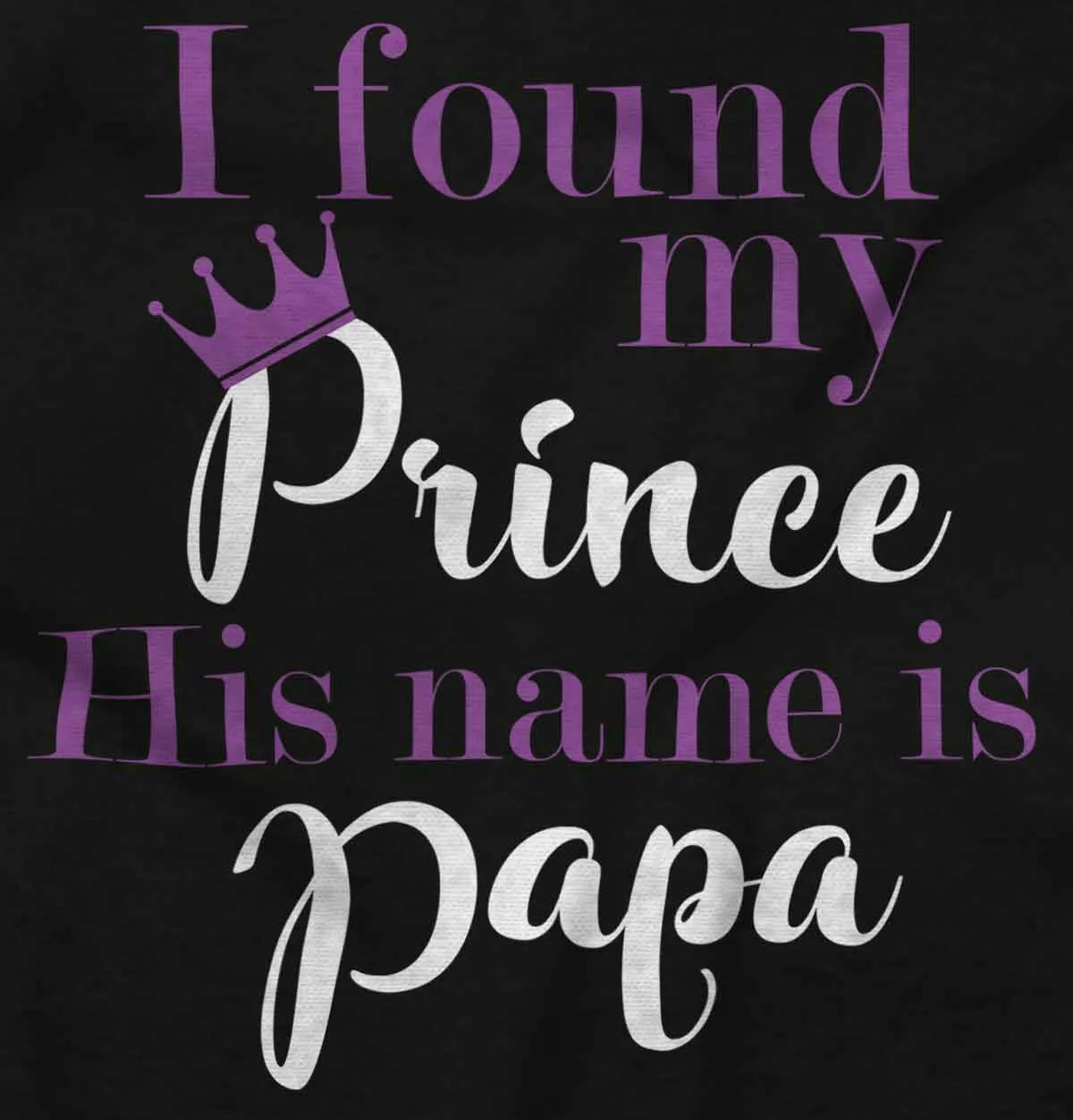 Found My Prince Name Is Papa Infant Baby Bib