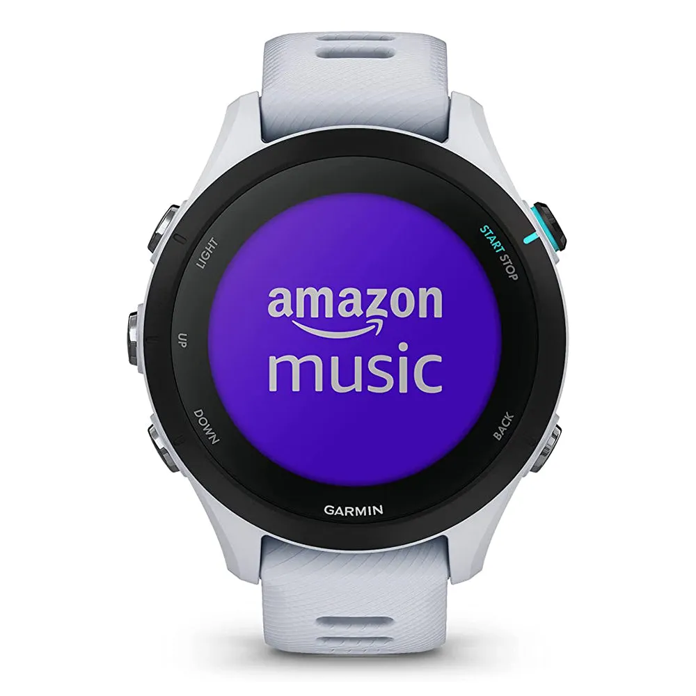 Garmin Forerunner 255S Whitestone Smaller with Music Advanced Insights Long-Lasting Battery GPS Running Smartwatch - 010-02641-23