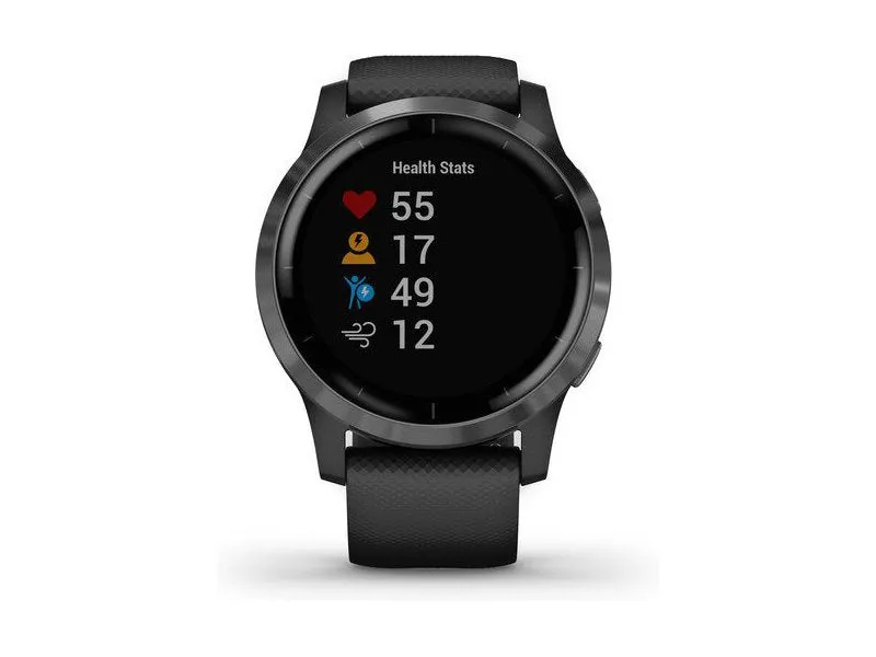 Garmin Vivoactive 4 GPS Fitness Smartwatch, Grey with Black Band