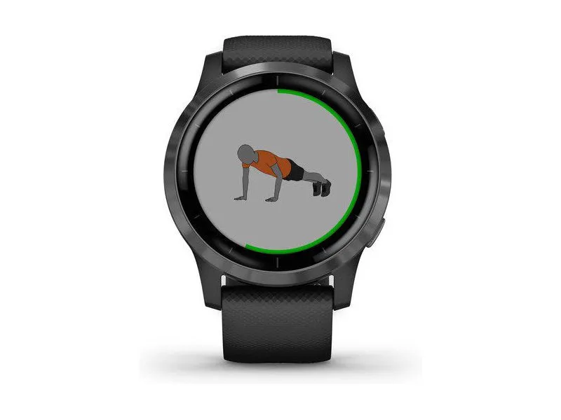 Garmin Vivoactive 4 GPS Fitness Smartwatch, Grey with Black Band