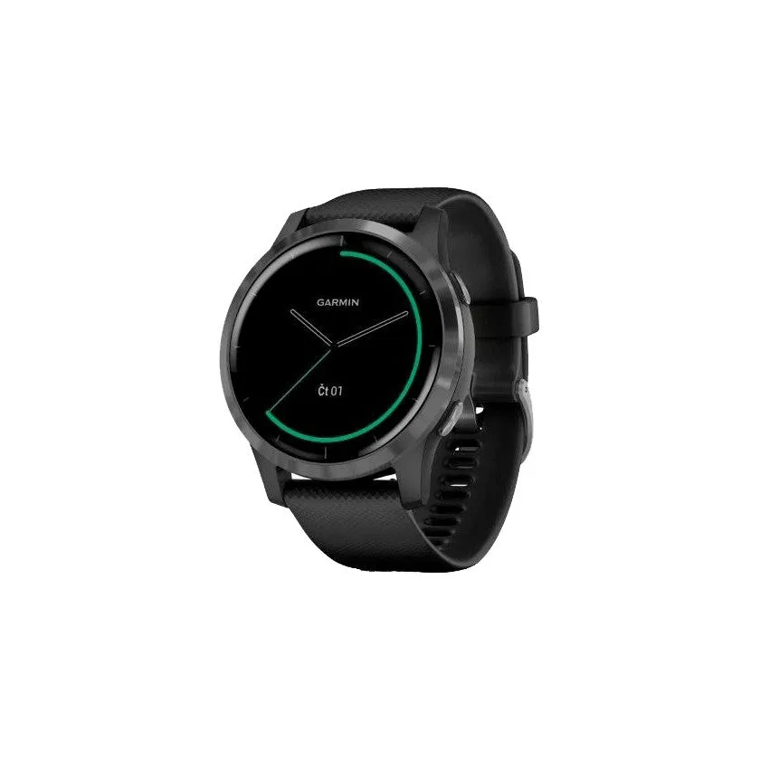 Garmin Vivoactive 4 GPS Fitness Smartwatch, Grey with Black Band