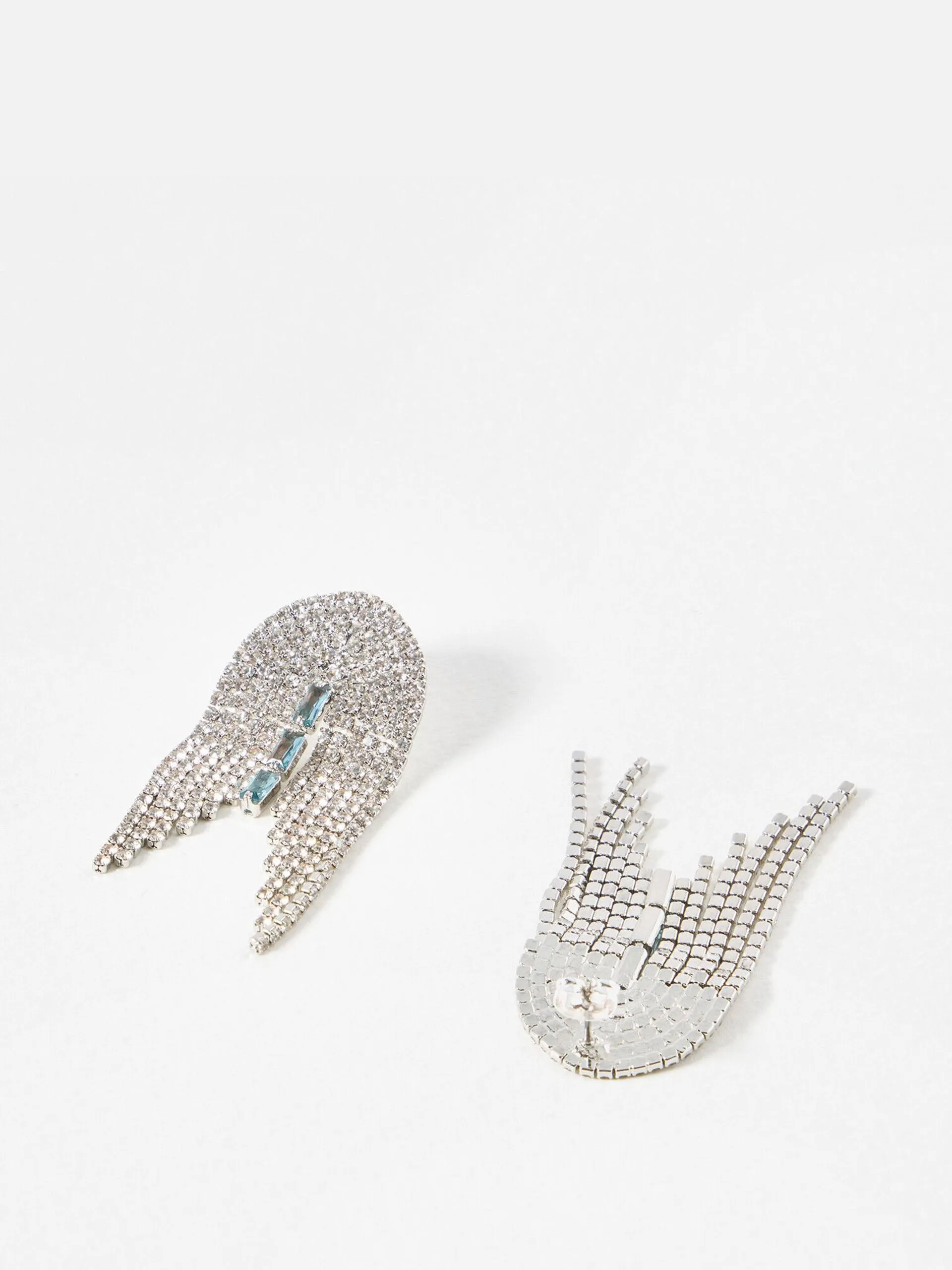 Giselle tiered silver tone tassel earrings