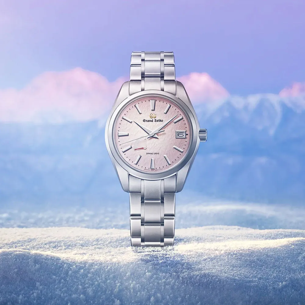 Grand Seiko Heritage Collection Spring Drive Snowflake 20th Anniversary Limited Edition 41mm Pink Dial Titanium Gents Watch SBGA497G