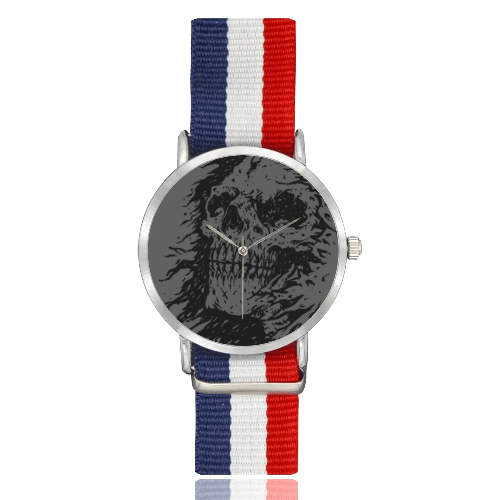 Grim Reaper Face Nylon Strap Watch