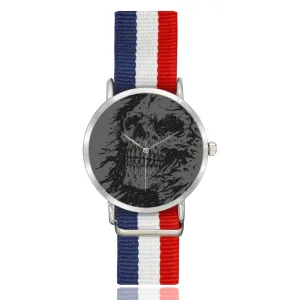Grim Reaper Face Nylon Strap Watch