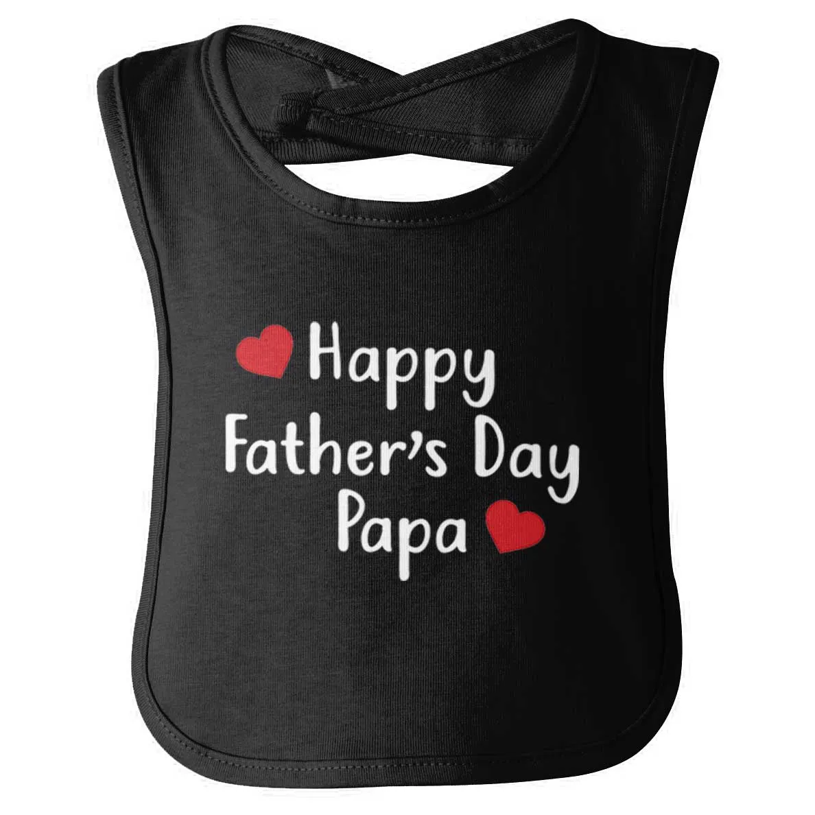 Happy Fathers Day Papa Infant Baby Bib