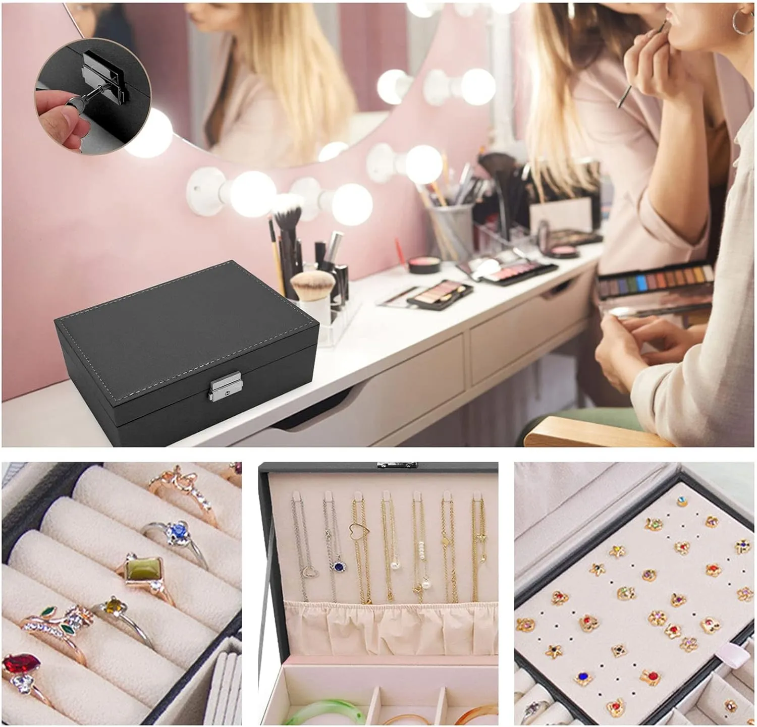 Home.Co -Jewellery Box Large- Black