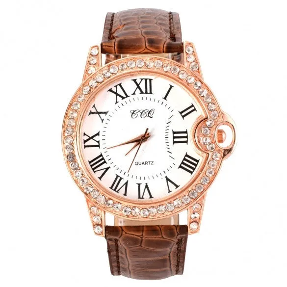 Hot Fashion Practical 6 Colors Adjustable Synthetic Leather Strap Women Watches