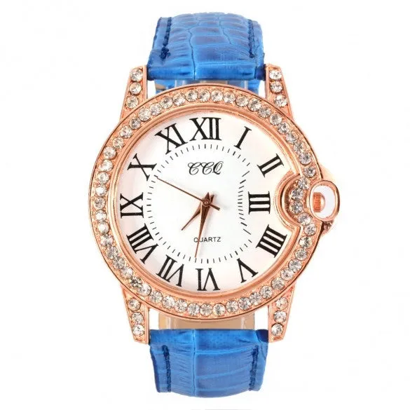 Hot Fashion Practical 6 Colors Adjustable Synthetic Leather Strap Women Watches