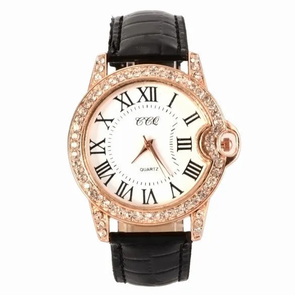 Hot Fashion Practical 6 Colors Adjustable Synthetic Leather Strap Women Watches
