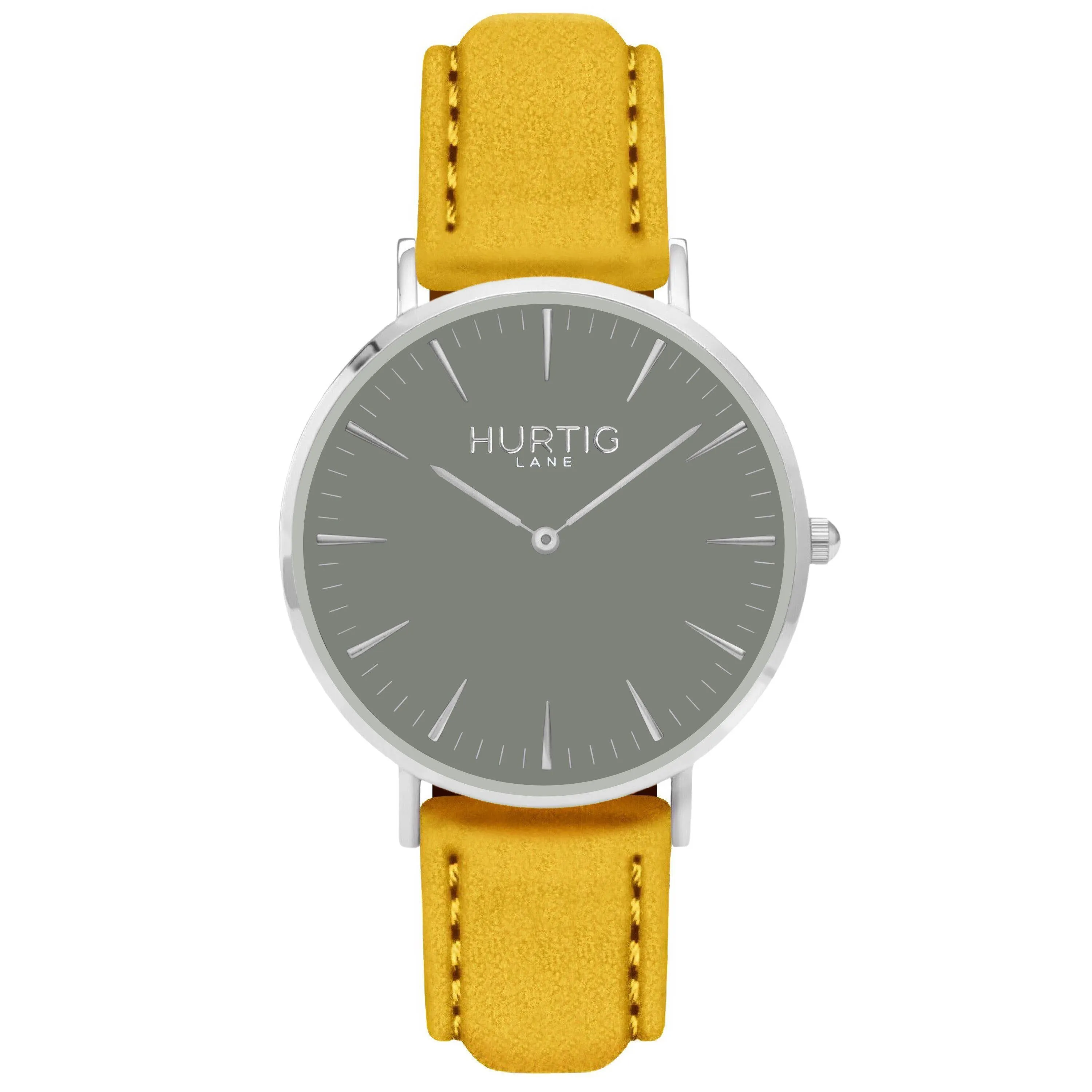 Hymnal Vegan Suede Watch Silver, Grey & Berry