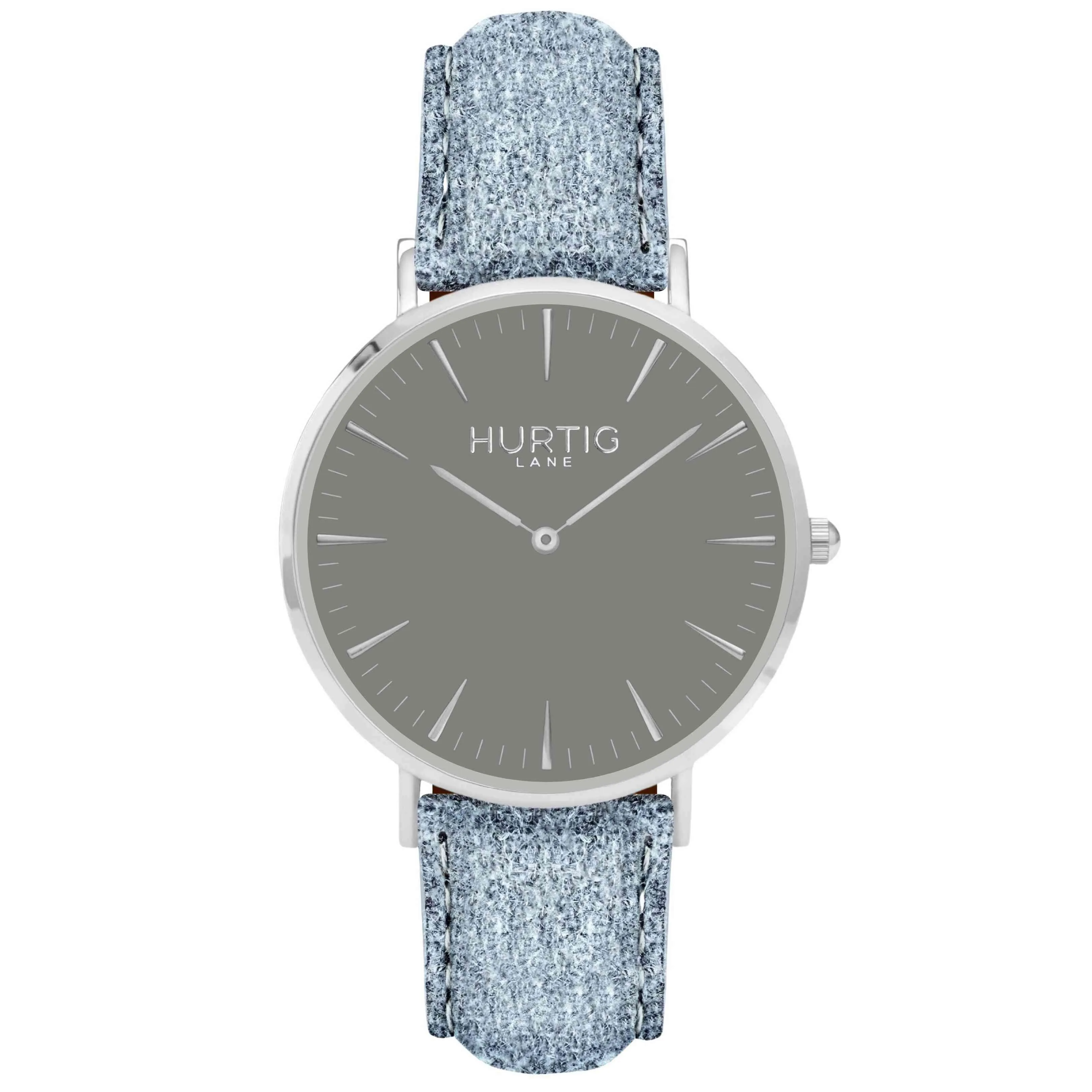 Hymnal Vegan Suede Watch Silver, Grey & Berry