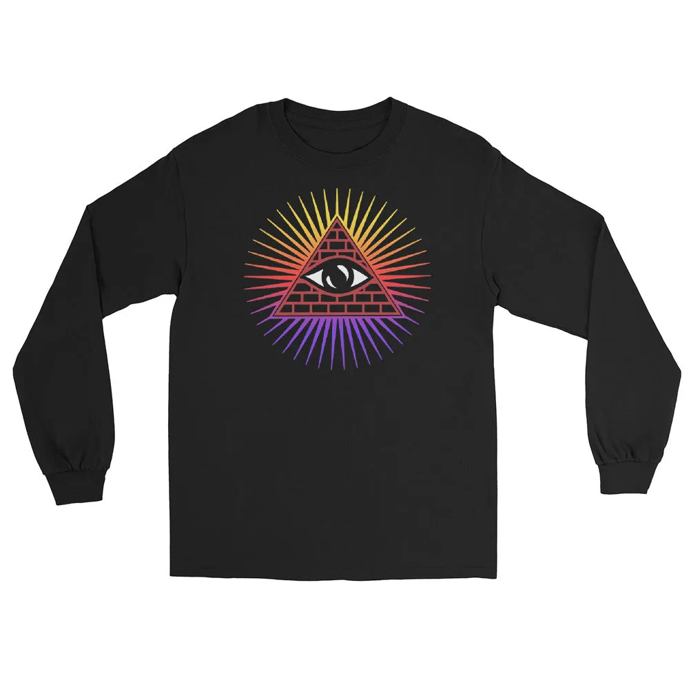 Illuminati All Seeing Psychic Eye Color Aura Long Sleeve Shirt