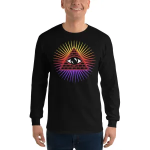 Illuminati All Seeing Psychic Eye Color Aura Long Sleeve Shirt