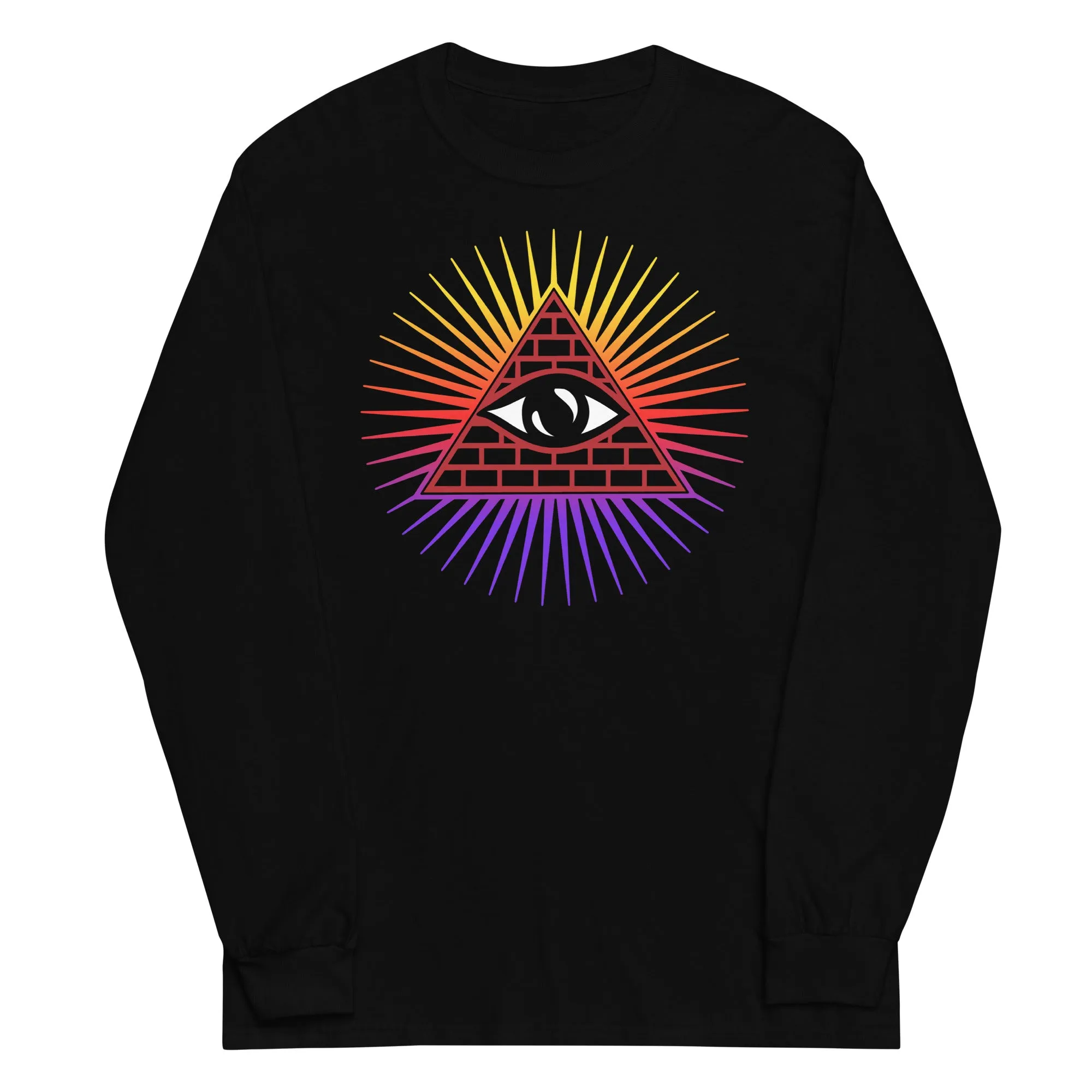 Illuminati All Seeing Psychic Eye Color Aura Long Sleeve Shirt