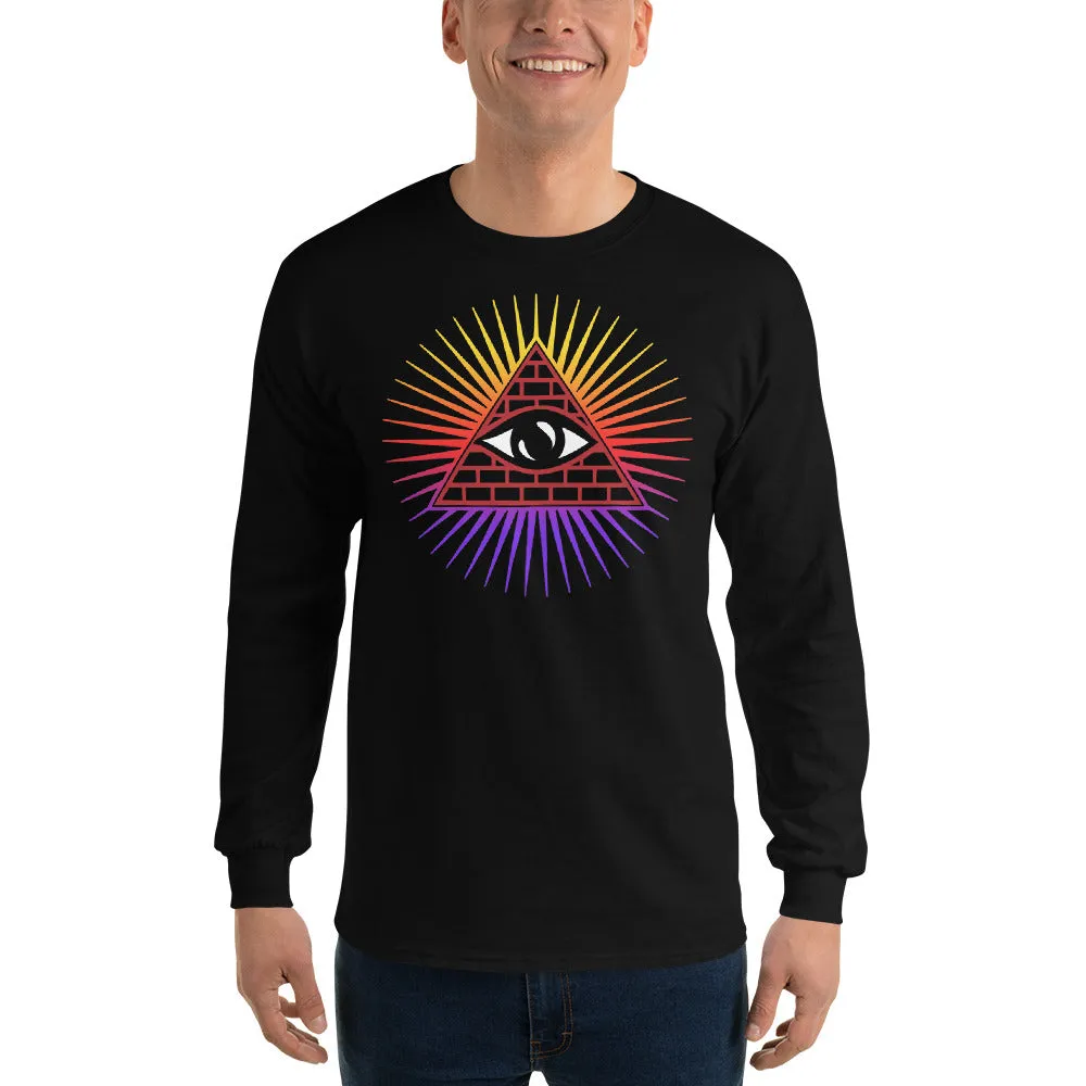 Illuminati All Seeing Psychic Eye Color Aura Long Sleeve Shirt