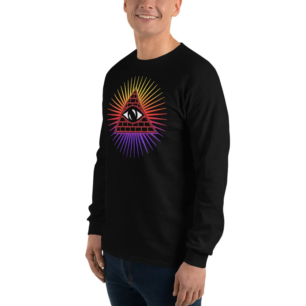 Illuminati All Seeing Psychic Eye Color Aura Long Sleeve Shirt