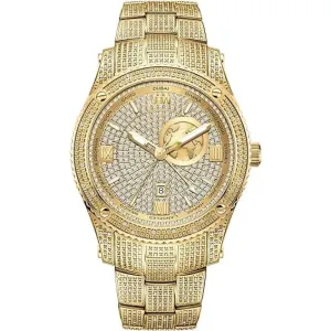 JBW Jet Setter GMT 1.00 ctw Diamond With Stainless Steel Bracelet Men's Watch - J6370A