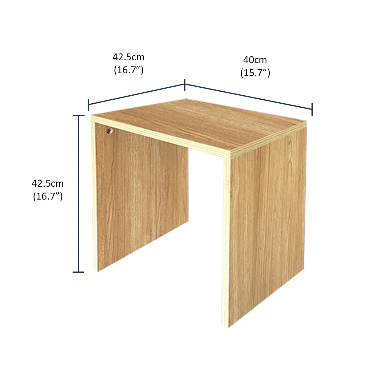 Kawachi LIght Weight Wooden Sofa/Bed Side Nightstane End Table Coffee/Snacks/Centre/Laptop Tabl beige KW107