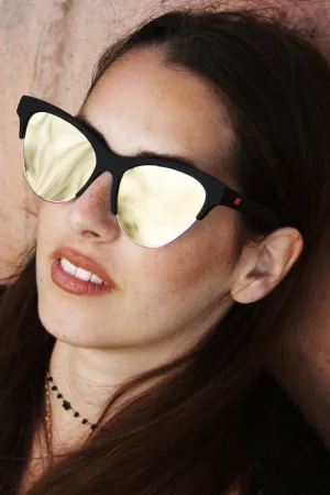 Le Specs Sunglasses - Kin Ink Black Rubber / Gold