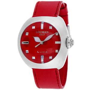 Locman Women's Classic Red Dial Watch - 4100RD