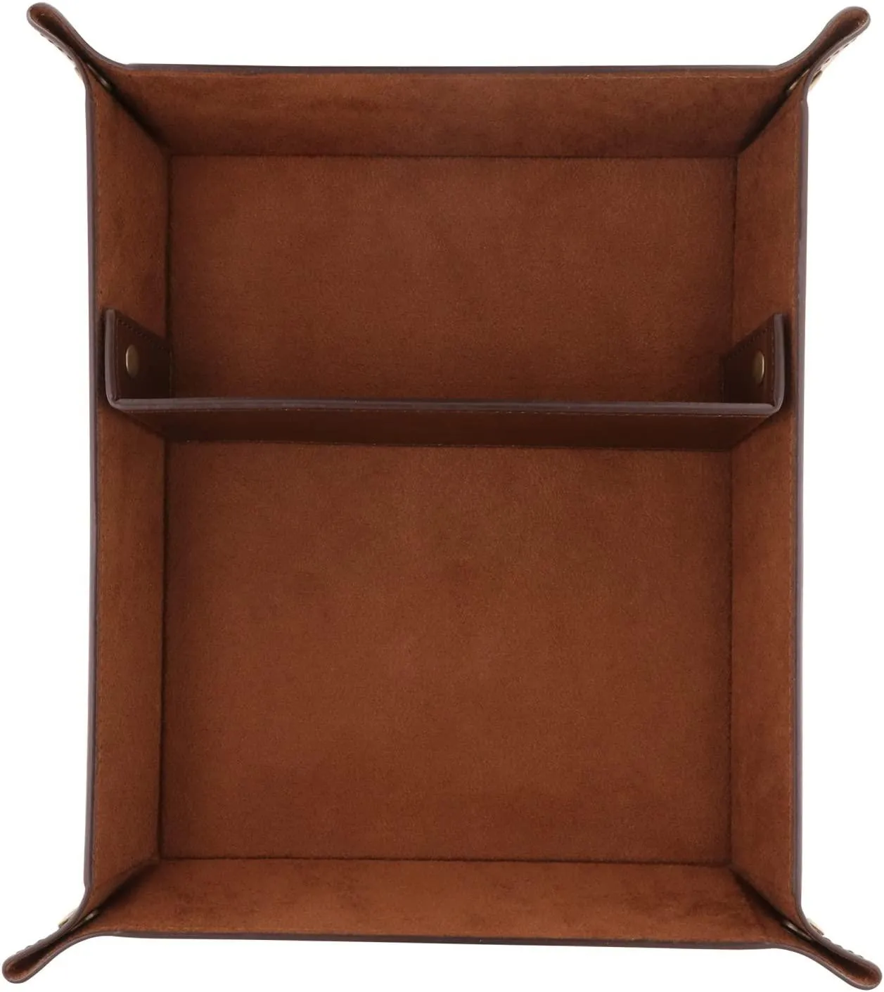 Londo Leather Tray Organizer - Practical Storage Box for Wallets, Watches, Keys, Coins, Cell Phones and Office Equipment