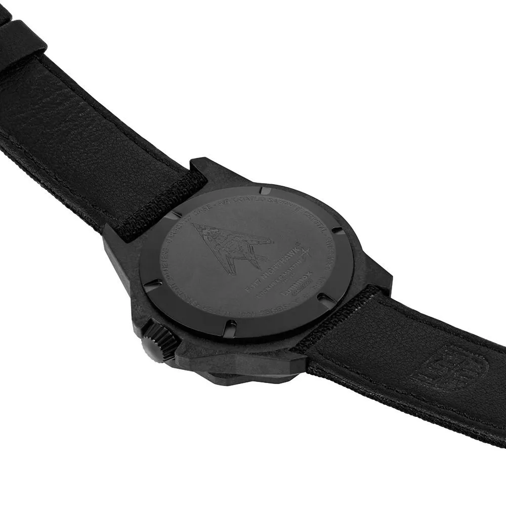 Luminox Men's F-117 Nighthawk 6440 Series Black Kevlar Strap Black Analog Dial Quartz Watch - XA.6441
