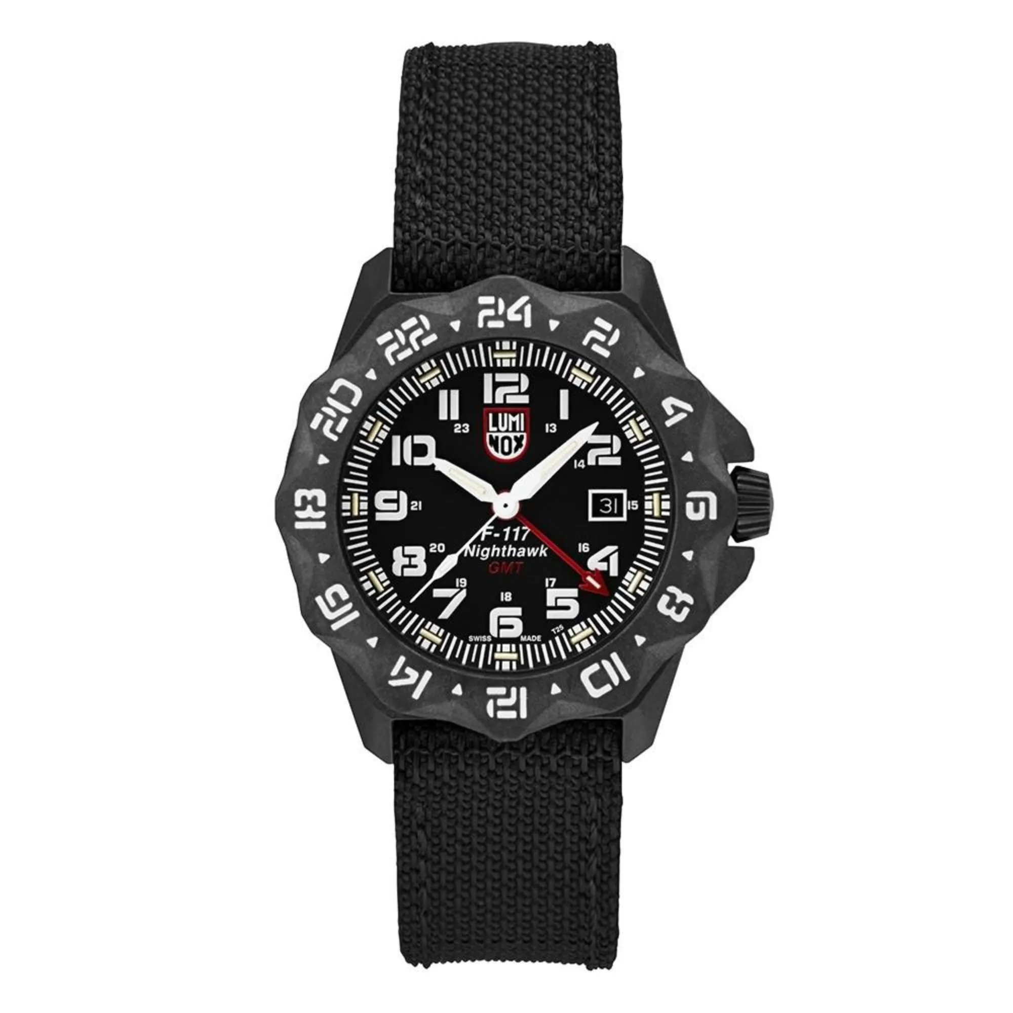 Luminox Men's F-117 Nighthawk 6440 Series Black Kevlar Strap Black Analog Dial Quartz Watch - XA.6441