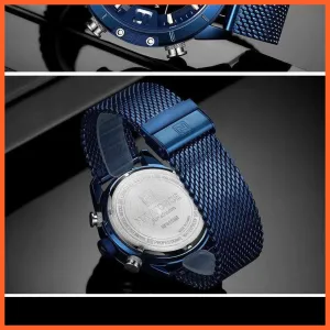 Men Sports Quartz Watches Top Luxury Brand Stainless Steel Waterproof Led Digital Wristwatch