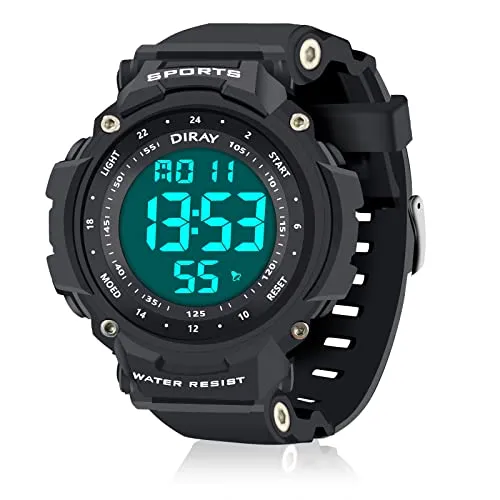 Mens Sports Military Classic Large Dial Digital Watch