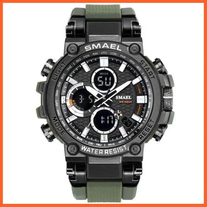 Mens Sports Watches Digital Chronograph Watch | Mens Led Chronometre Display Wristwatches