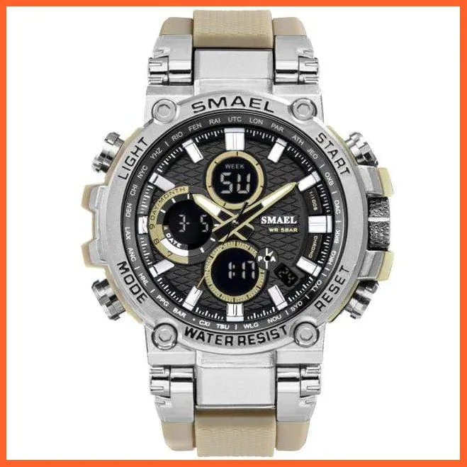 Mens Sports Watches Digital Chronograph Watch | Mens Led Chronometre Display Wristwatches