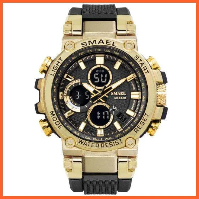 Mens Sports Watches Digital Chronograph Watch | Mens Led Chronometre Display Wristwatches