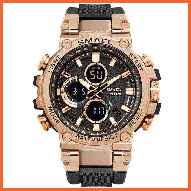 Mens Sports Watches Digital Chronograph Watch | Mens Led Chronometre Display Wristwatches