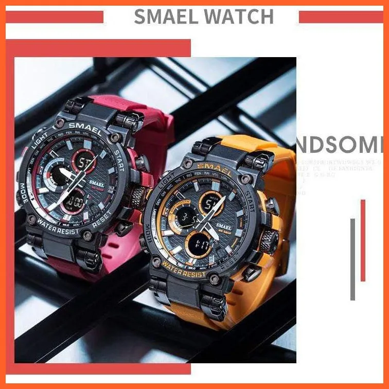 Mens Sports Watches Digital Chronograph Watch | Mens Led Chronometre Display Wristwatches
