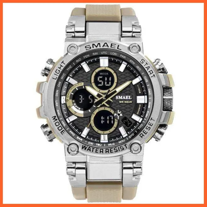 Mens Sports Watches Digital Chronograph Watch | Mens Led Chronometre Display Wristwatches