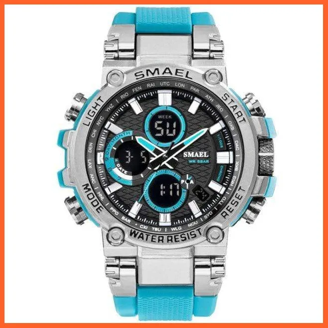 Mens Sports Watches Digital Chronograph Watch | Mens Led Chronometre Display Wristwatches