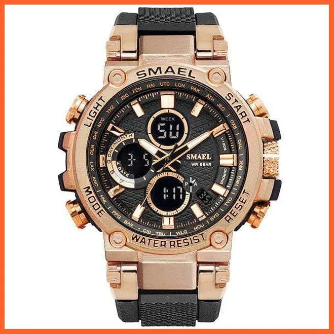 Mens Sports Watches Digital Chronograph Watch | Mens Led Chronometre Display Wristwatches