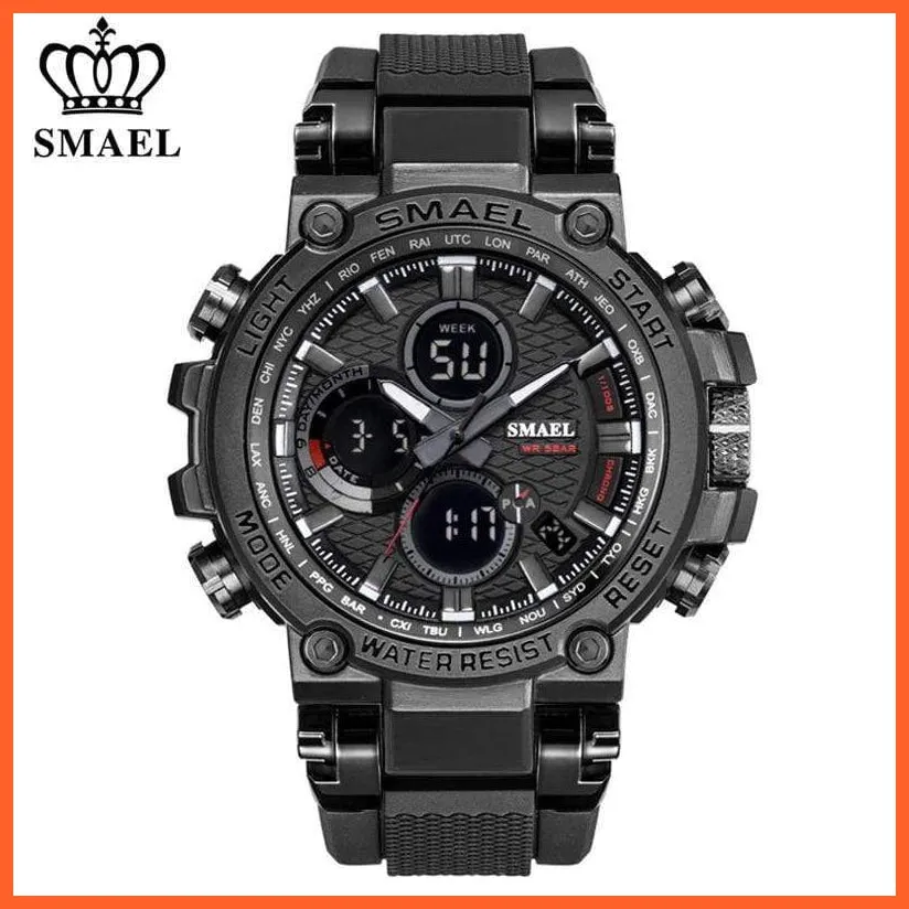 Mens Sports Watches Digital Chronograph Watch | Mens Led Chronometre Display Wristwatches