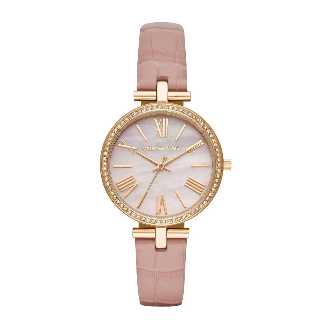 Michael Kors Maci Blush Leather Watch MR2790