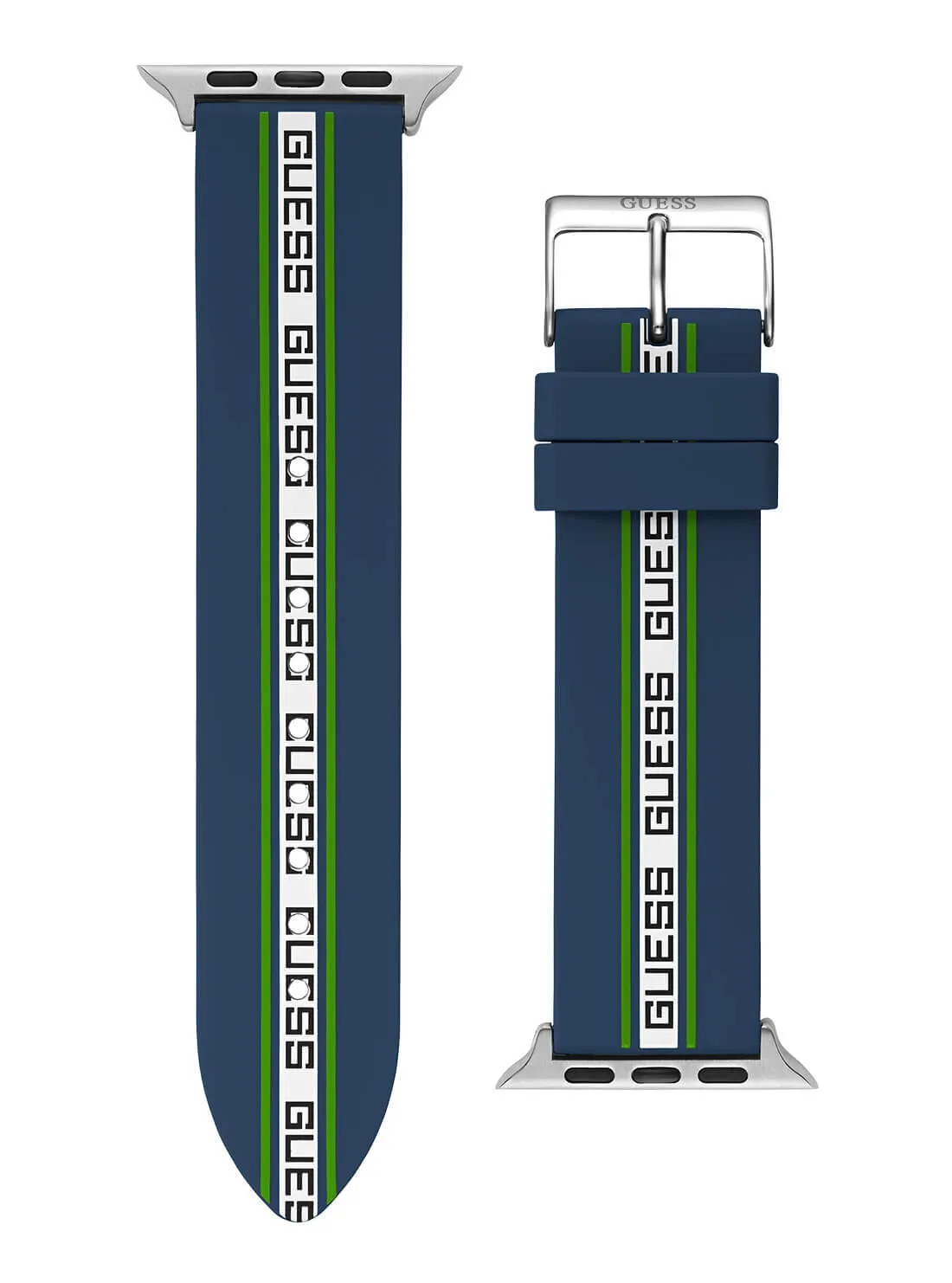 Navy Blue Logo Silicone Apple Strap (42-44MM)