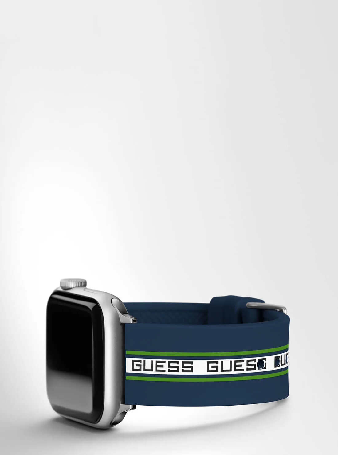 Navy Blue Logo Silicone Apple Strap (42-44MM)