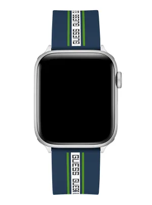 Navy Blue Logo Silicone Apple Strap (42-44MM)